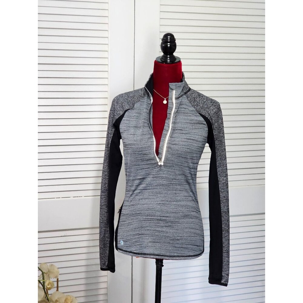 Athleta Women's Grey Running Wild 1/4 Zip Pullover Sweatshirt Top Size XS 1929 - Picture 5 of 11